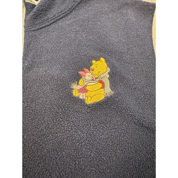 Disney Winnie Pooh Fleece Zip Vest Womens Size 18w/20w Blue‎ Sleeveless Logo - Picture 2 of 16
